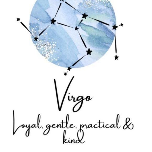 Virgo zodiac constellation blue wall art print - Picture 3 of 6